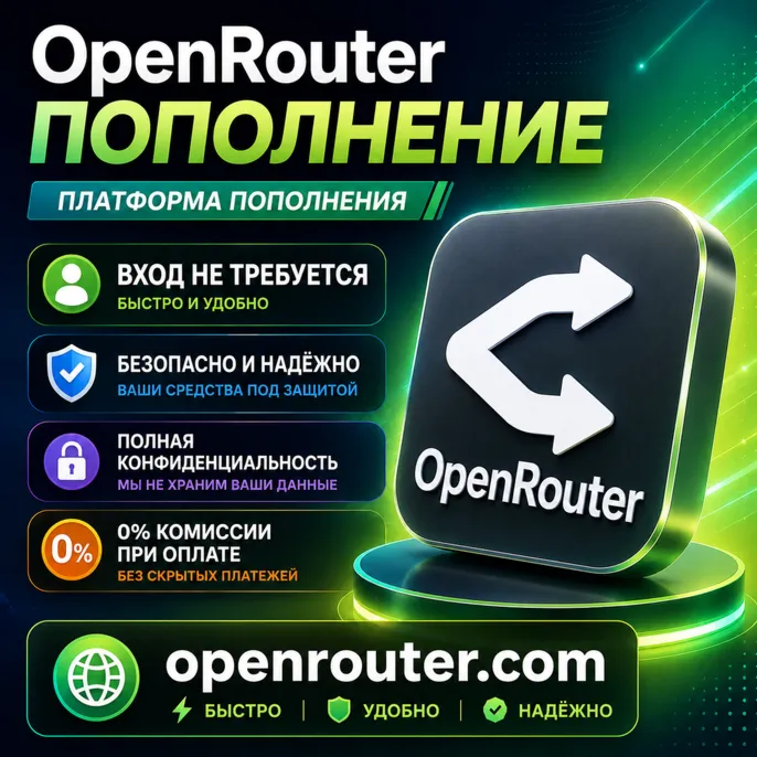 OpenRouter  Пополнение баланса (Вход не требуется)