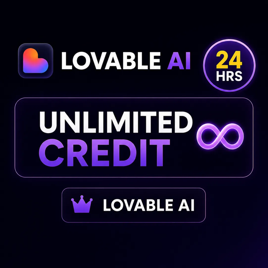 🚀 Лицензия на неограниченное количество кредитов для Loveable AI – доступ на 24 часа