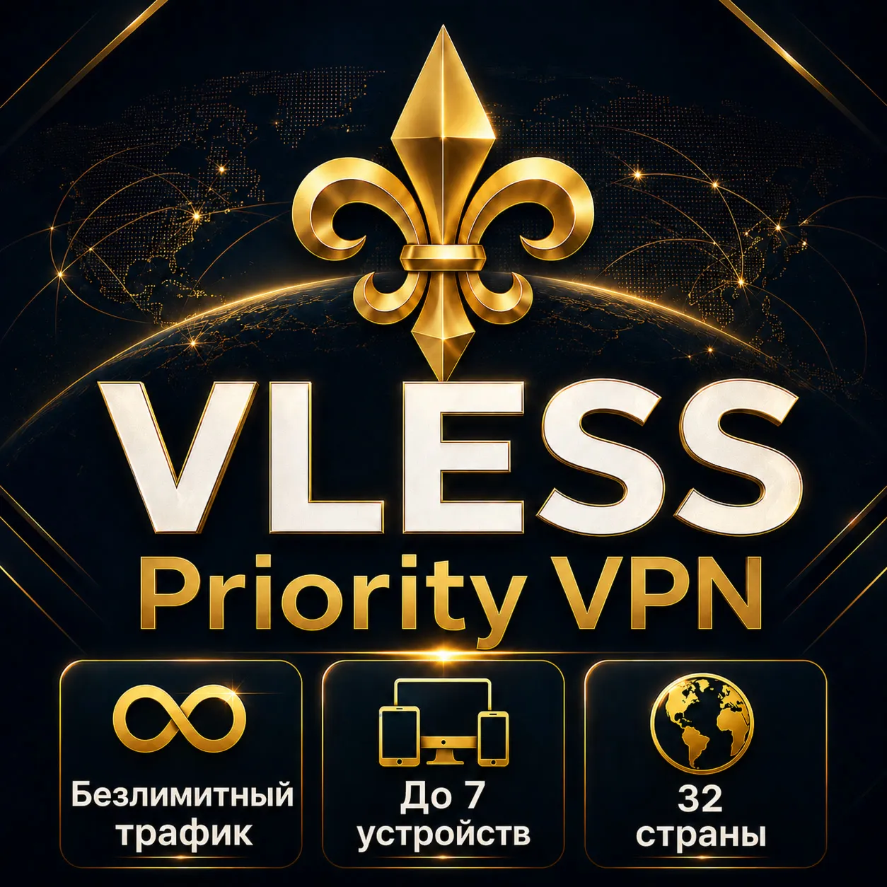 Priority VPN ⚜️ 6 months 🌍 19 Country V2RAY ВПН Hiddify Proxy