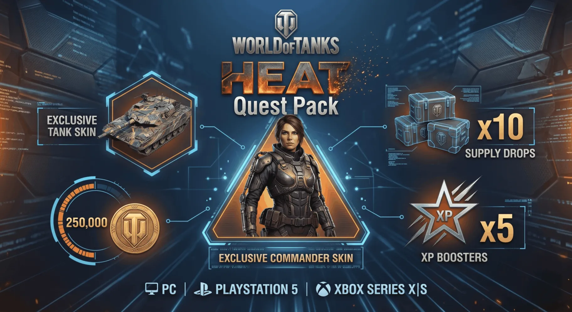 Ключ к набору заданий «World of Tanks: HEAT» • Глобальная версия • PC/PS4/XBOX