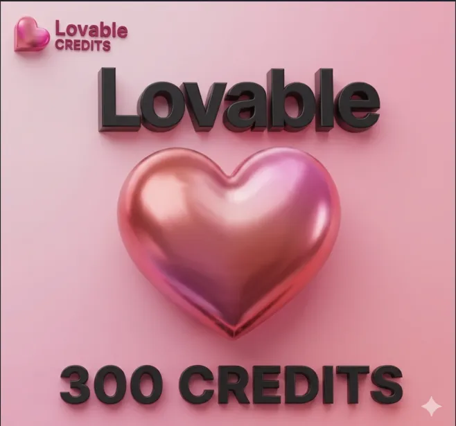 Lovable Pro 300 credits  Subscription 1 Year