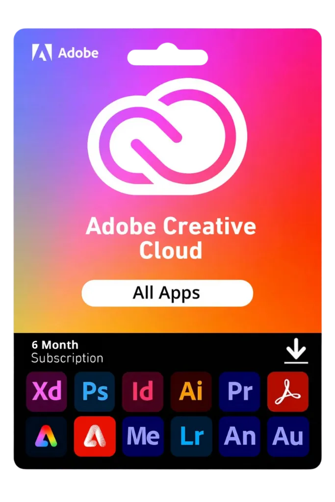 Adobe Creative Cloud Pro: все приложения — 6 месяцев — ключ