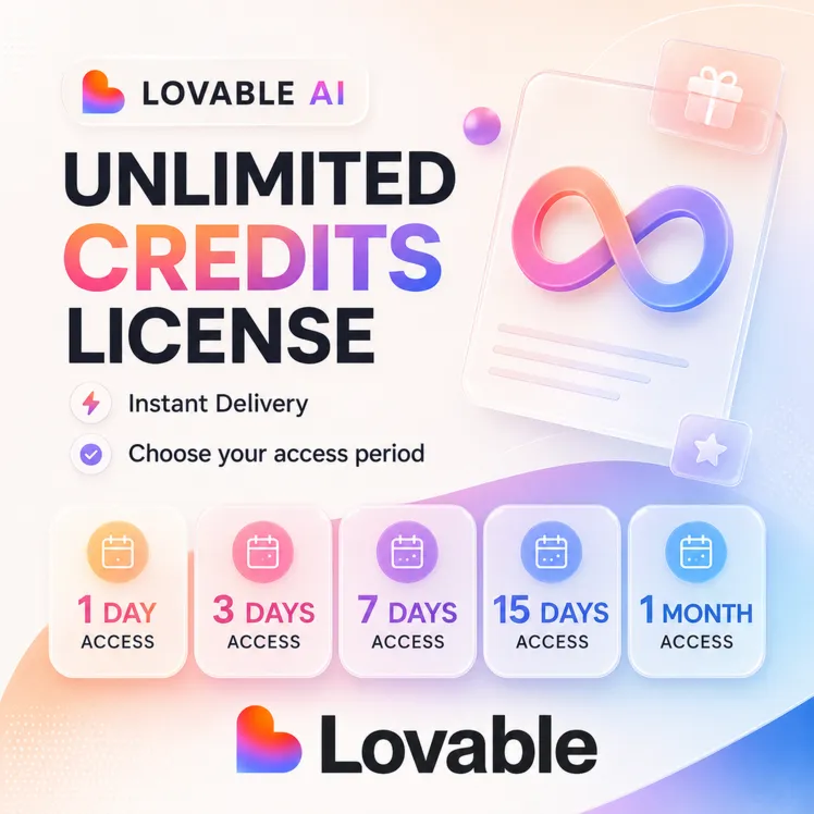 Lovable AI Unlimited Prompt/Credits License