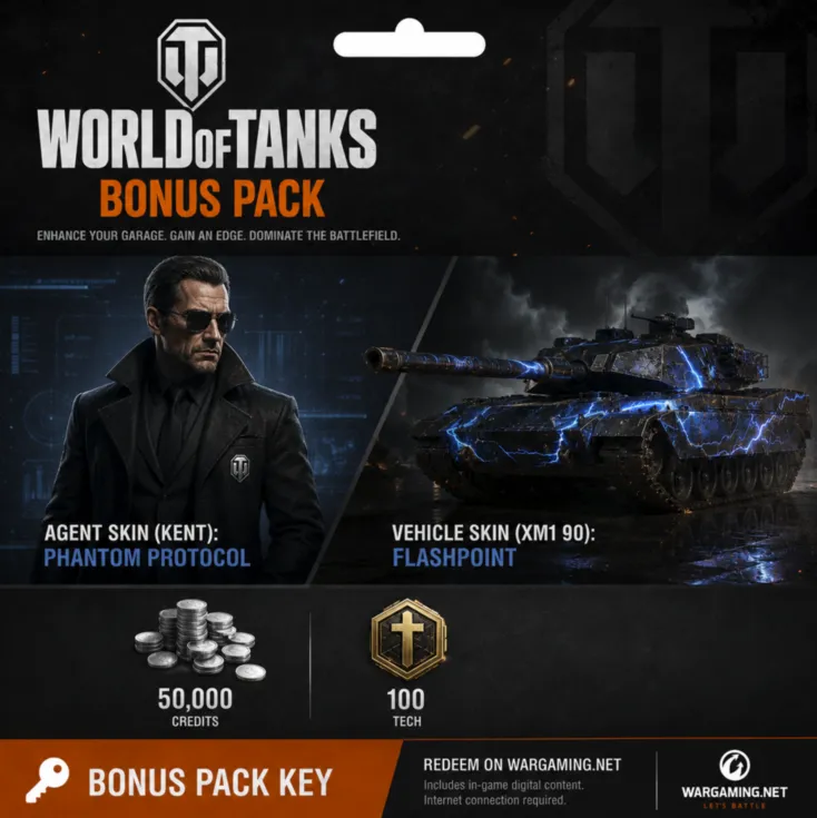 World of Tanks: HEAT Бонус пакета Ключ  - Глобальный - ПК/PS4/XBOX