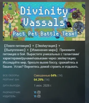 DivinityVassals АВТОДОСТАВКА STEAM РОССИЯ