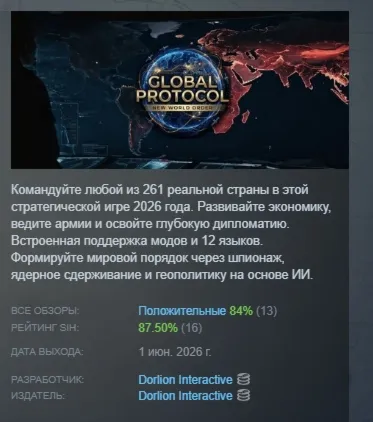 Global Protocol: New World Order АВТОДОСТАВКА STEAM РОССИЯ