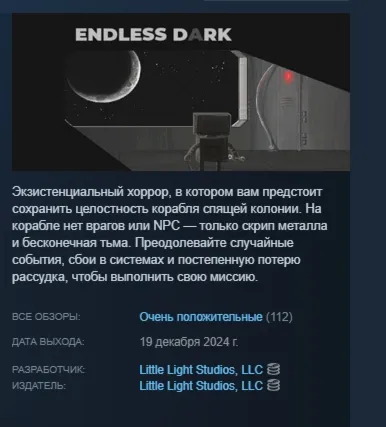 Endless Dark АВТОДОСТАВКА STEAM РОССИЯ