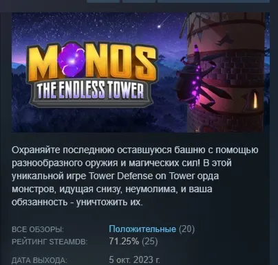Monos: The Endless Tower АВТОДОСТАВКА STEAM РОССИЯ