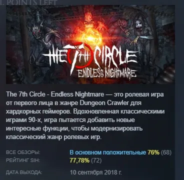 The 7th Circle - Endless Nightmare АВТОДОСТАВКА STEAM РОССИЯ