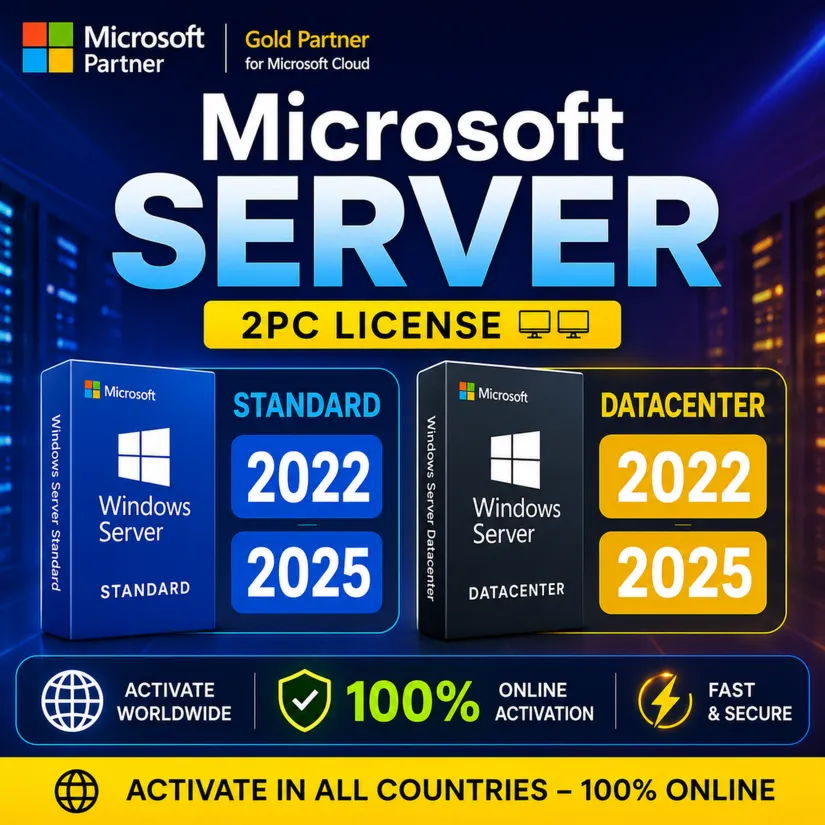 Windows Server Standard & Datacenter | Лицензия на 2ПК | Активация по всему миру