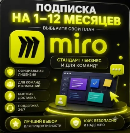 Miro Premium Subscription 1-12 Month - Private Account