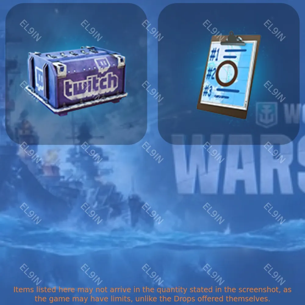 🎲World of Warships🎲Twitch Drops🎉2 items + 🎁