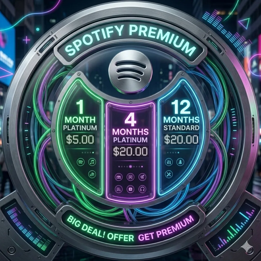 Spotify Premium 1/4/12 Платиновый/Стандарт