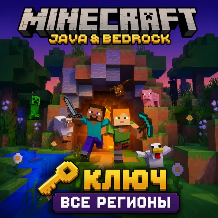 ️ Minecraft: Java & Bedrock Edition для ПК | Ключ | РОССИЯ + ВСЕ СТРАНЫ  | АВТО