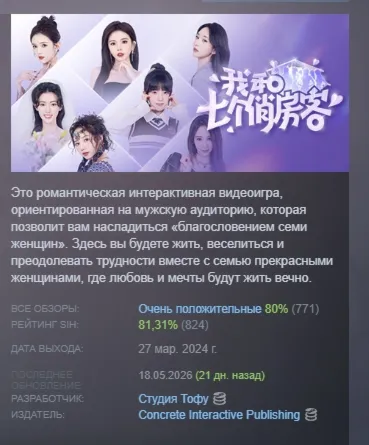 Seven Lovers In The House АВТОДОСТАВКА STEAM РОССИЯ