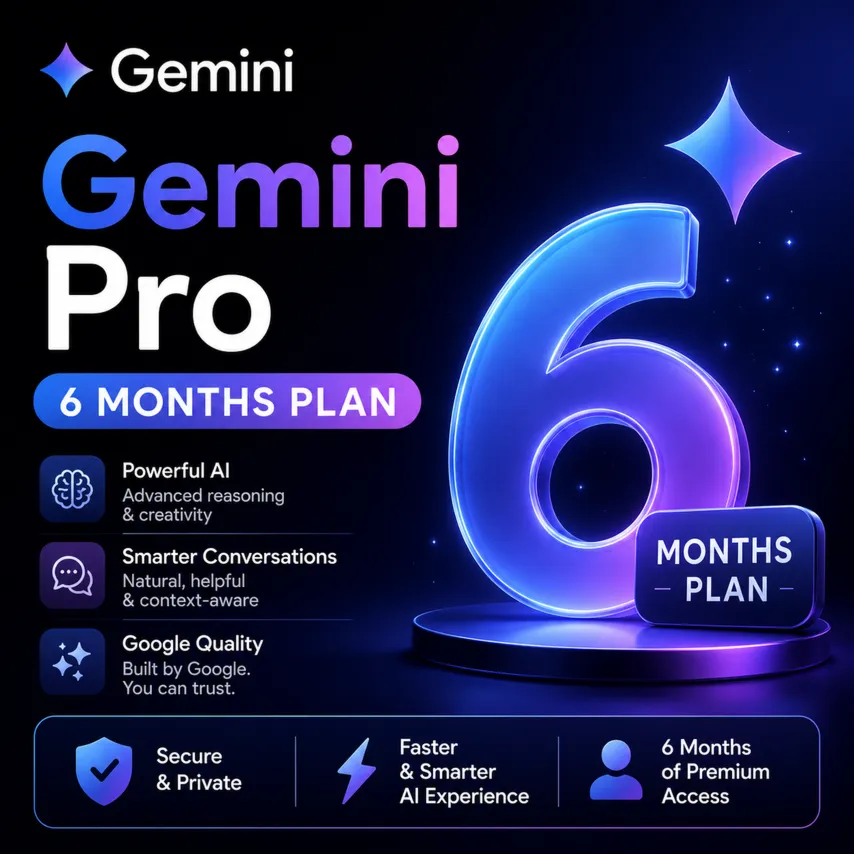 Google Gemini Pro | 6 месяцев | Активация по ссылке |