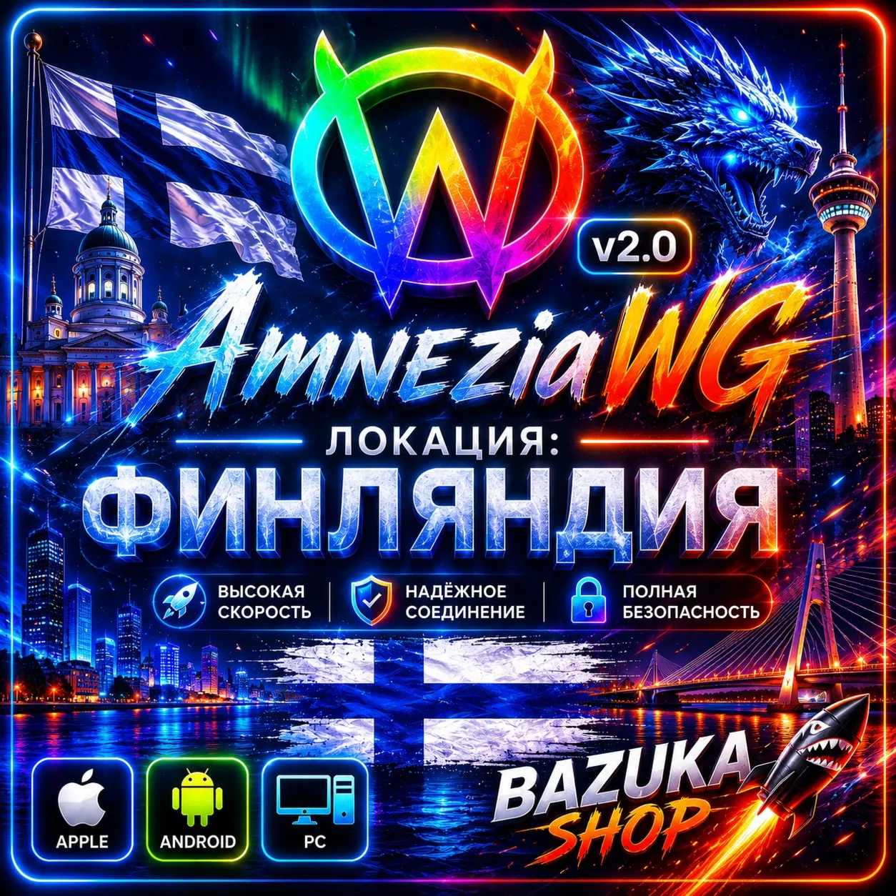 VPN FINLAND AMNEZIA 2.0 PRIVATE VPN PREMIUM UNLIMITED AMNEZIAWG