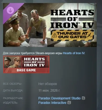 Theater Pack - Hearts of Iron IV: Thunder at our Gates DLC АВТОДОСТАВКА STEAM РОССИЯ