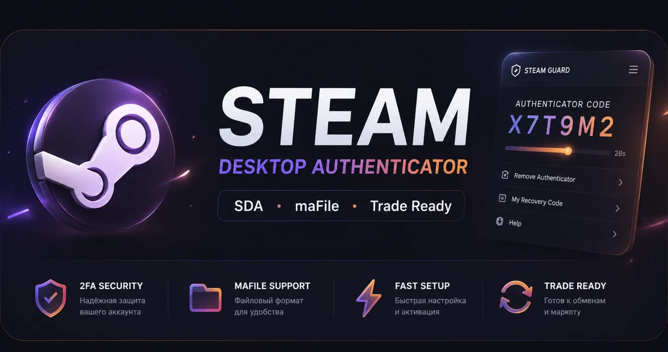 SDA аккаунты с мобильным гвардом (2FA), TRADE, Steam