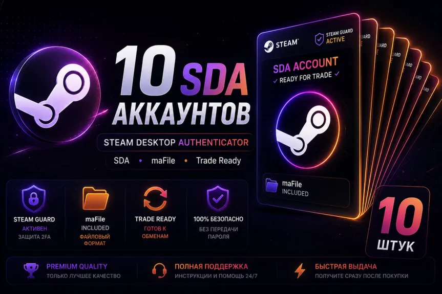 Steam Account Пак из 10 Для SDA MaFile
