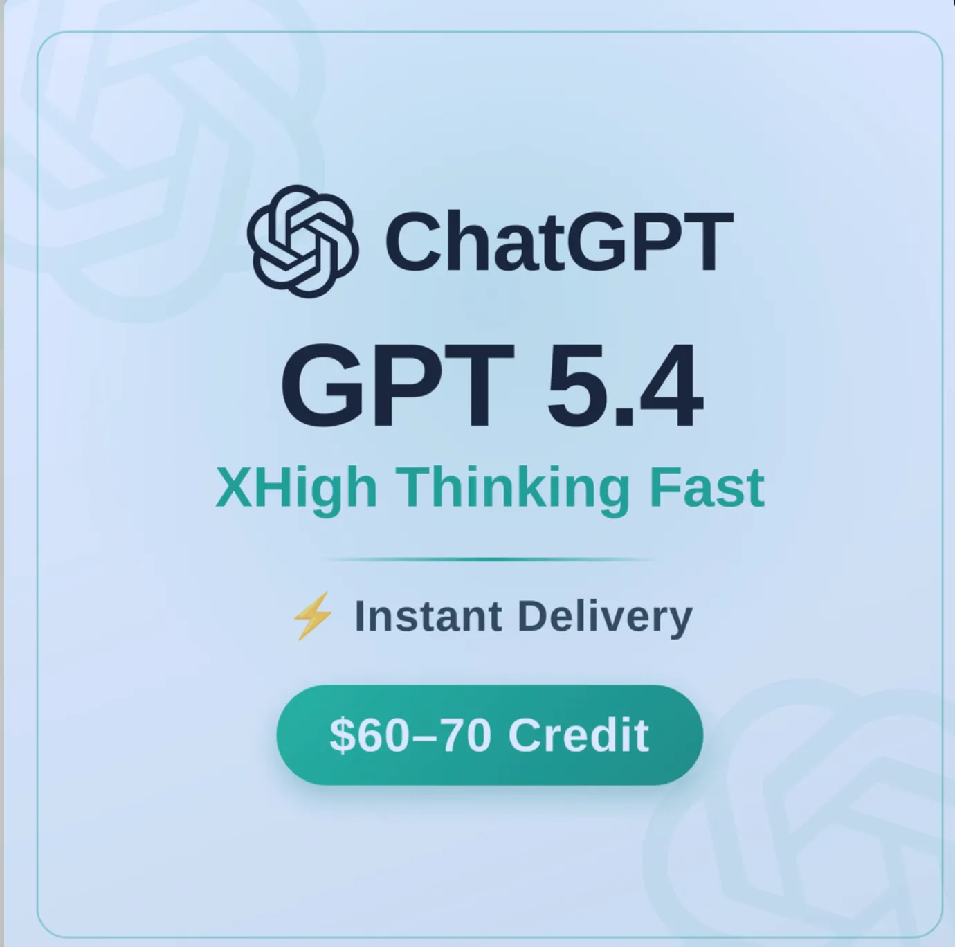 Chat GPT 5.4 XHigh  | Моментальная доставка
