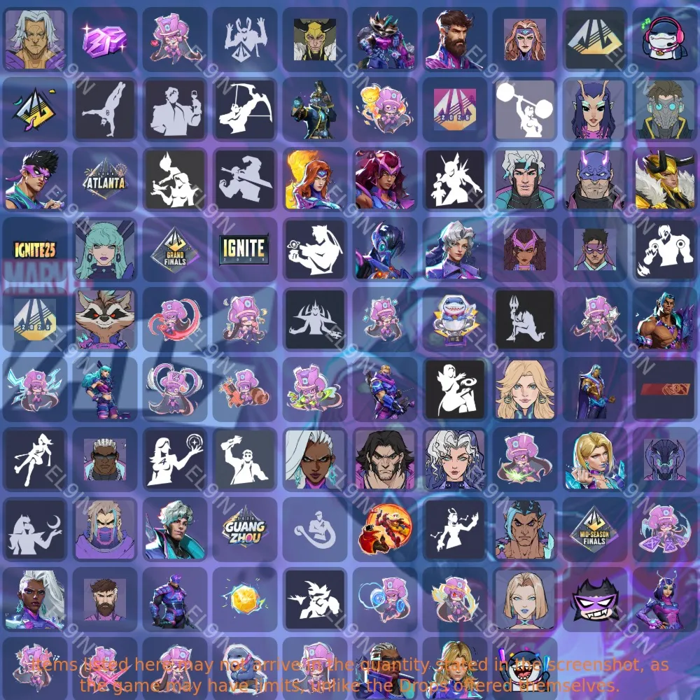 Marvel RivalsТвич Дропсы98 предметов + 