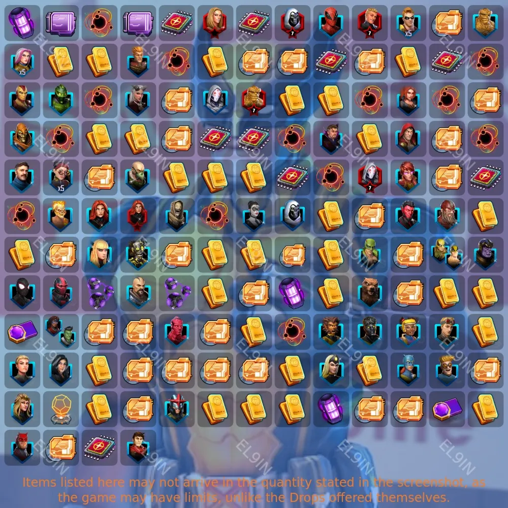 MARVEL Strike ForceТвич Дропсы156 предметов + 