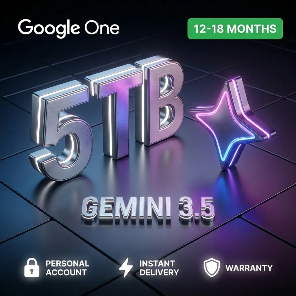 🤖 Google AI Pro (5 TB Storage + Gemini 3.5/ Veo 3.1/ Omni) 12/18 мес Подписка