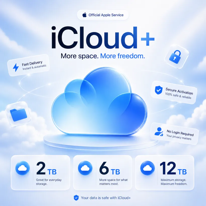 ️Активация iCloud+ | 2-6-12 ТБ | 2 месяца | Вход в аккаунт не требуется