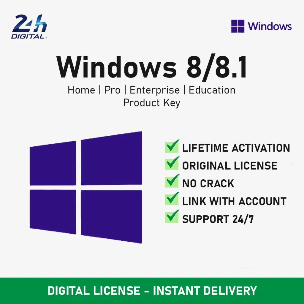 Windows 8/8.1 Pro | Home | Enterprise | Education | Workstations Лицензионный ключ
