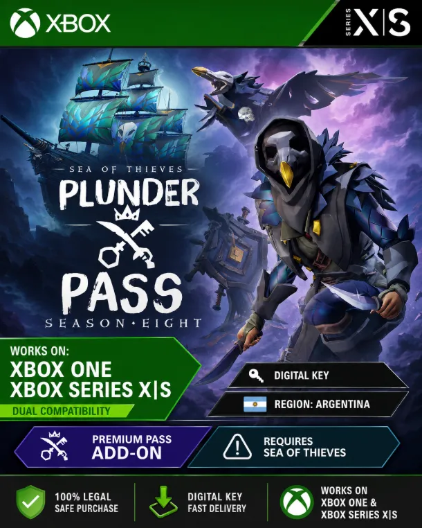 Sea Of Thieves Season Eight Plunder Pass DLC XBOX KEY