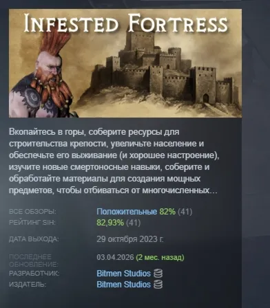 Infested Fortress АВТОДОСТАВКА STEAM РОССИЯ