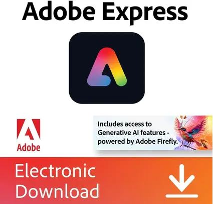 Adobe Express Premium | Социальные медиа: графика, видео и презентации | AI‑шаблоны |