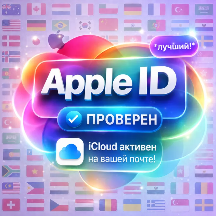 📲 Apple ID with Active Icloud 5-50 GB USA-Russia-Turkey-More | On Your Email!