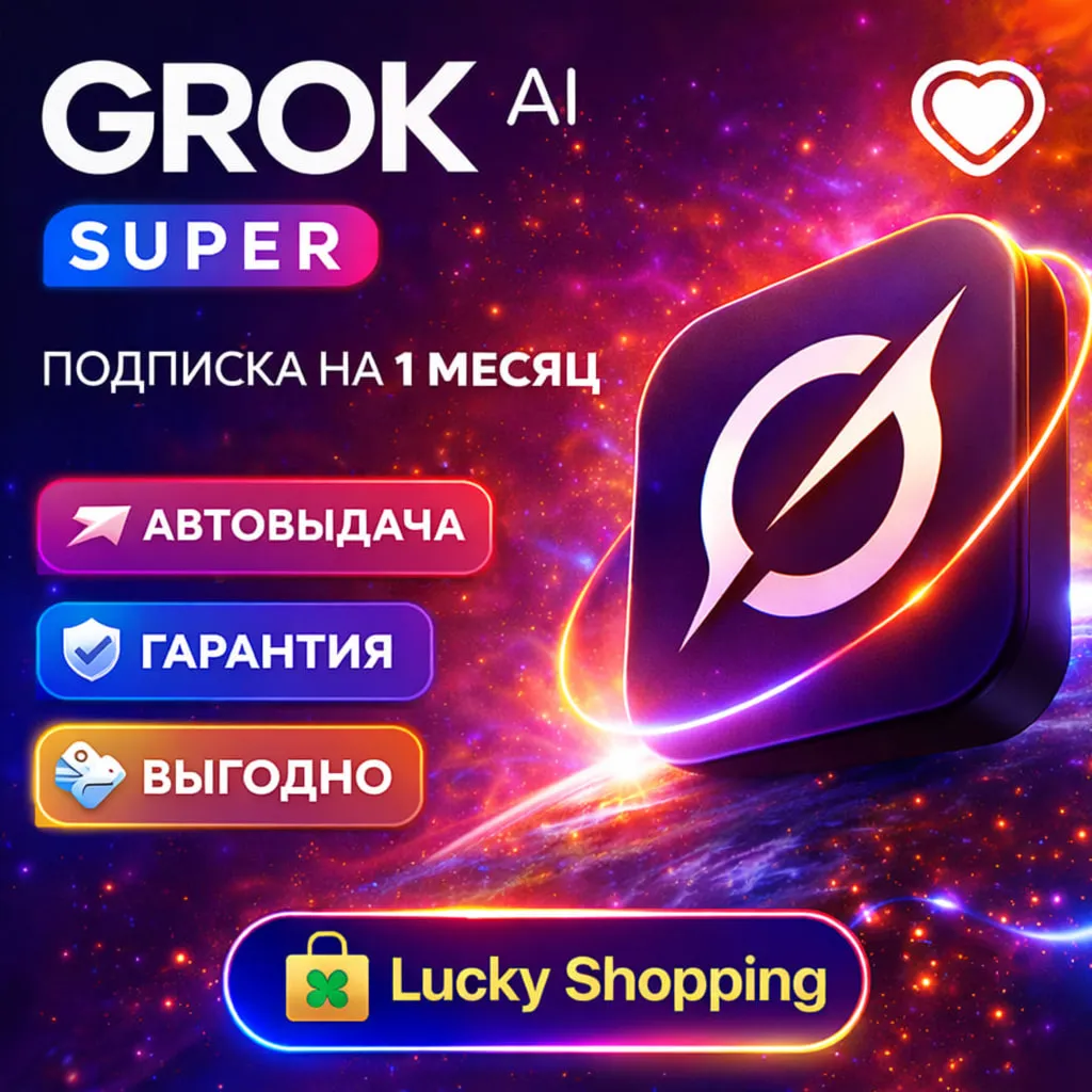 Grok AI (xAI) | SuperGrok & Heavy | На 1 месяц