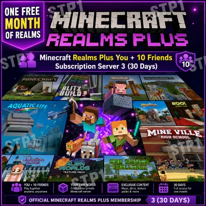 Minecraft Ключ/Код подписки Minecraft Realms на 1 месяц/30 дней