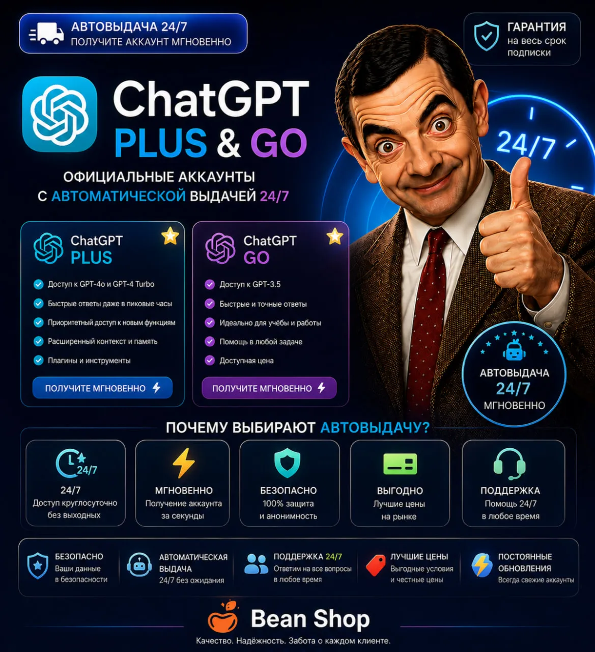 АВТО ChatGPT GO | 5.5 Plus | Codex | 1месяца аккаунт быстро