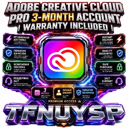 Аккаунт ADOBE CREATIVE CLOUD PRO на 3 месяц | С гарантией