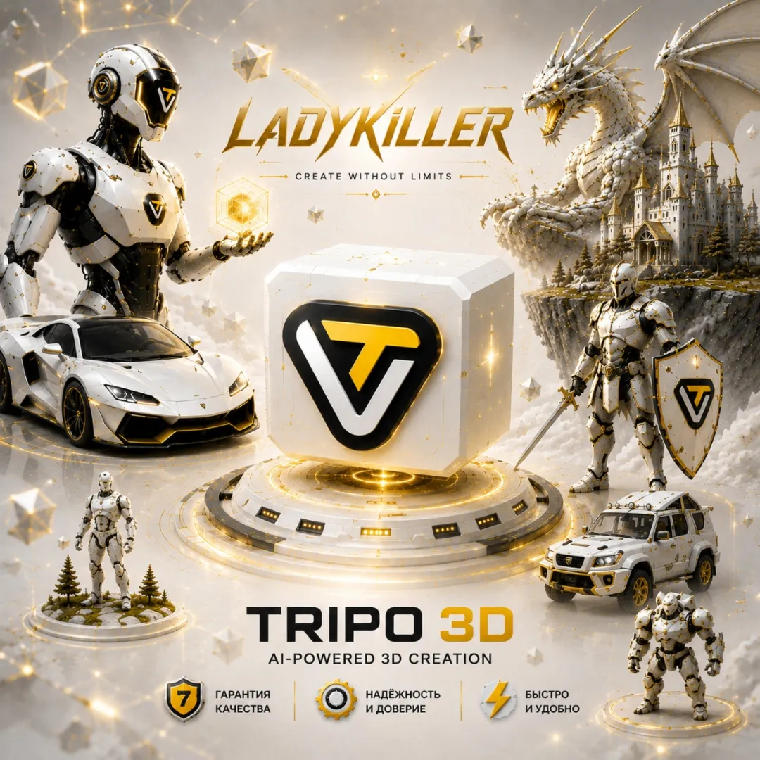 Tripo 3D AI Подписка 1 месяц | Starter / Professional / Advanced / Premium | Гарантия