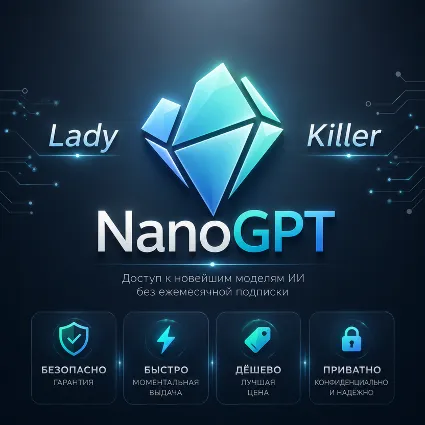 NanoGPT PRO + Пополнение Баланса | 1 Месяц | Приватно | Гарантия | Дёшево