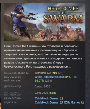 Here Comes The Swarm АВТОДОСТАВКА STEAM РОССИЯ