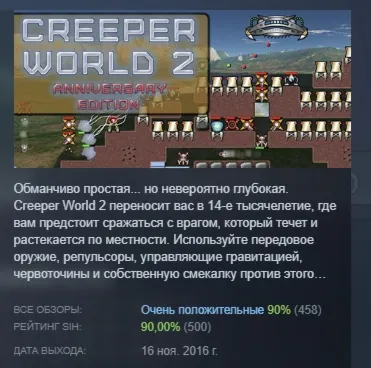 Creeper World 2 Anniversary Edition АВТОДОСТАВКА STEAM РОССИЯ