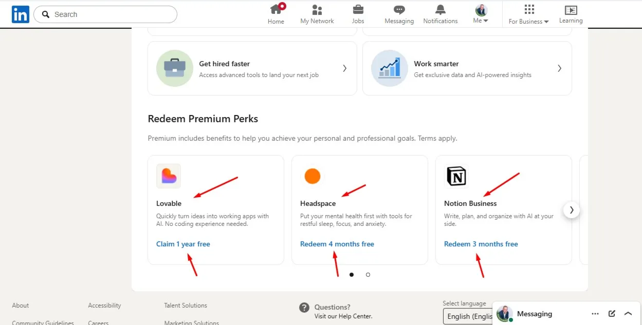 LinkedIn Premium 12M + Подарки 12M Lovable + 3M Notion Business + 3M NordVPN | Горяче