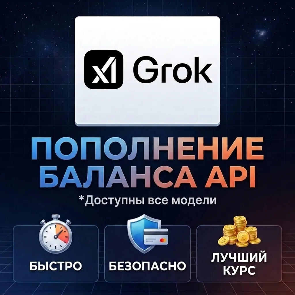 Пополнение баланса xAI API | На ваш или новый аккаунт (GROK)