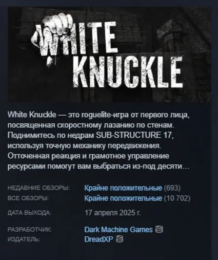 White Knuckle АВТОДОСТАВКА STEAM РОССИЯ