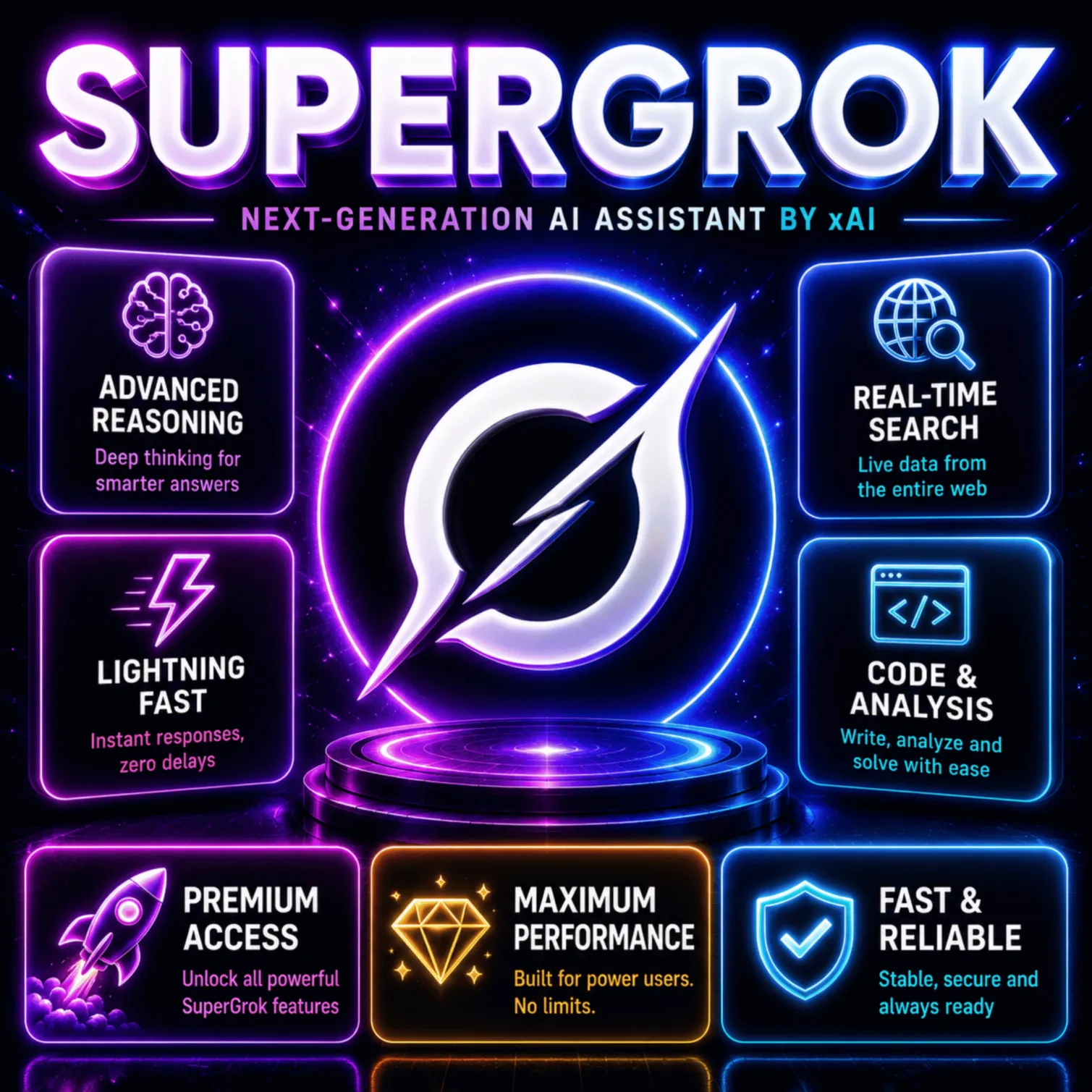 Super Grok AI – Продвинутый AI ассистент и чат-бот | 1 месяц