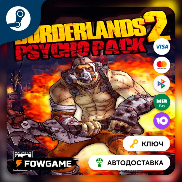  Borderlands 2: Psycho Pack DLC (КИТАЙ) КЛЮЧ STEAM