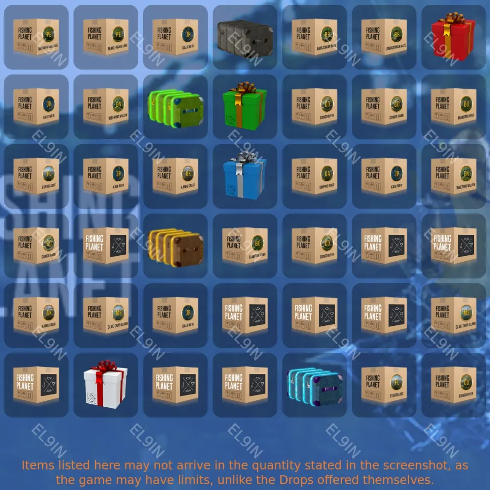 🧨Fishing Planet💎Twitch Drops💫42 items + 🎁
