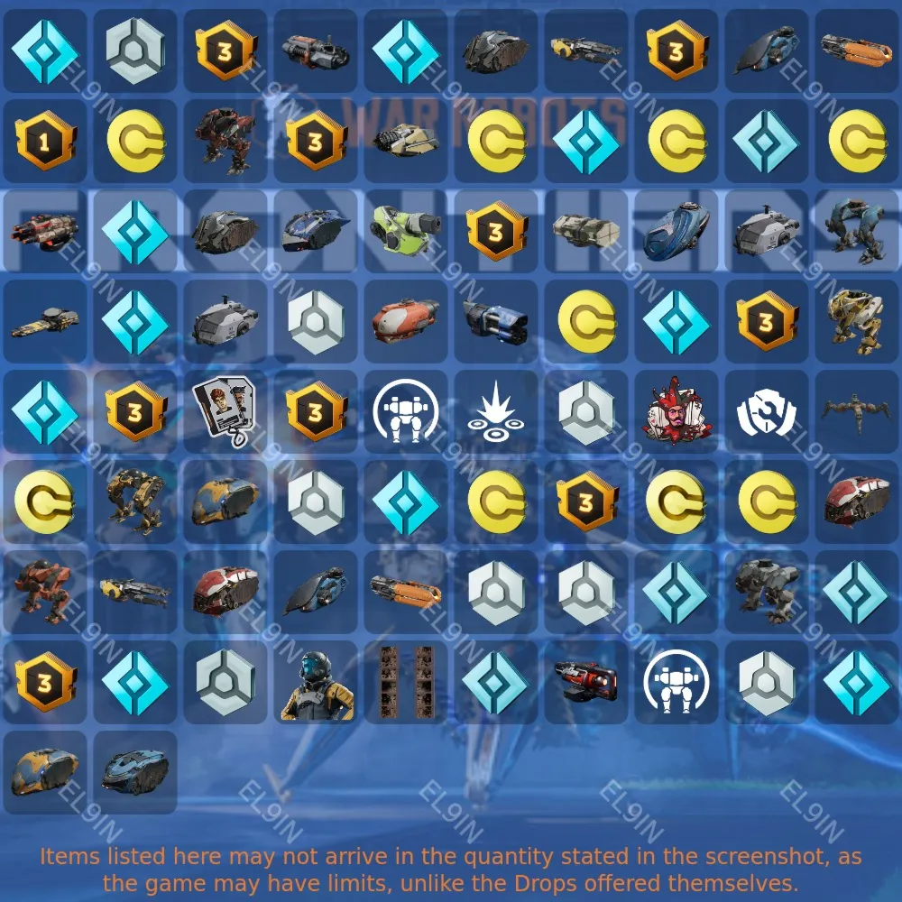 👑War Robots: Frontiers💥Twitch Drops💫82 items + 🎁