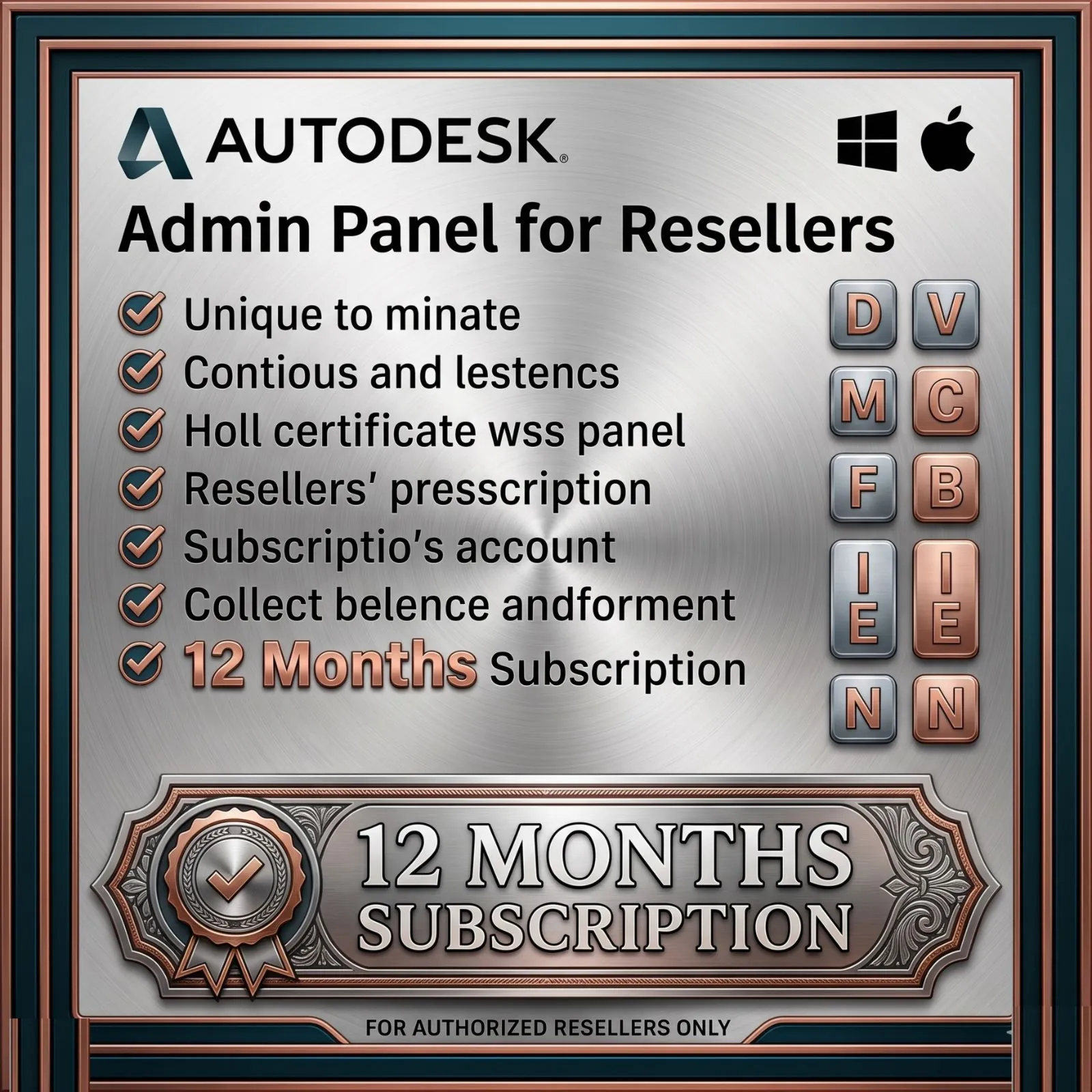Autodesk Admin Panel (3000 пользователей) • Все приложения • 1 год